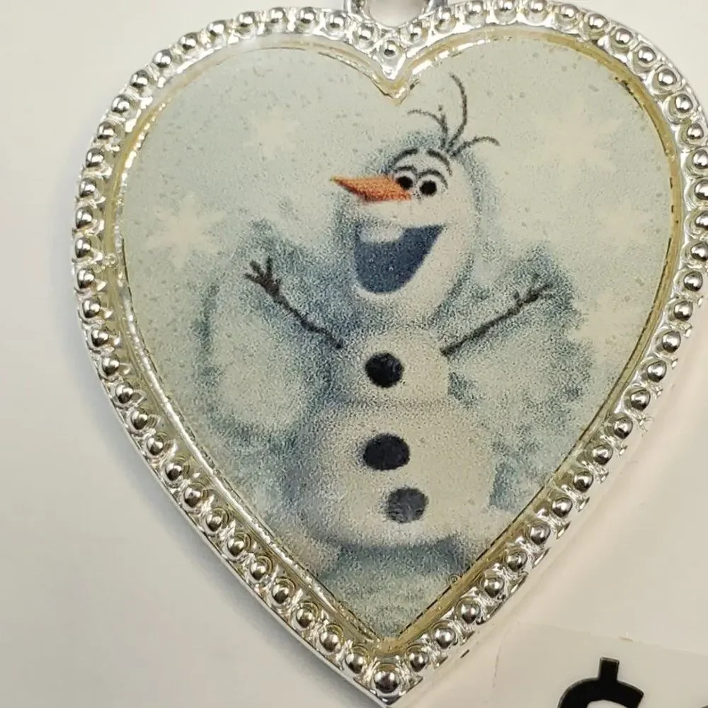 Disney Frozen Olaf Fine Silver Plated Necklace Pendant NIP